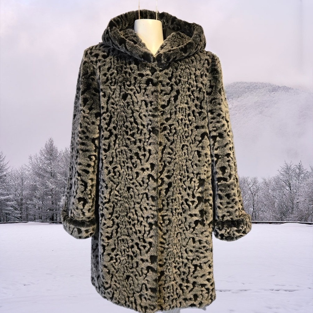 Dennis Basso Faux Fur‎ Jacket - Size Small
